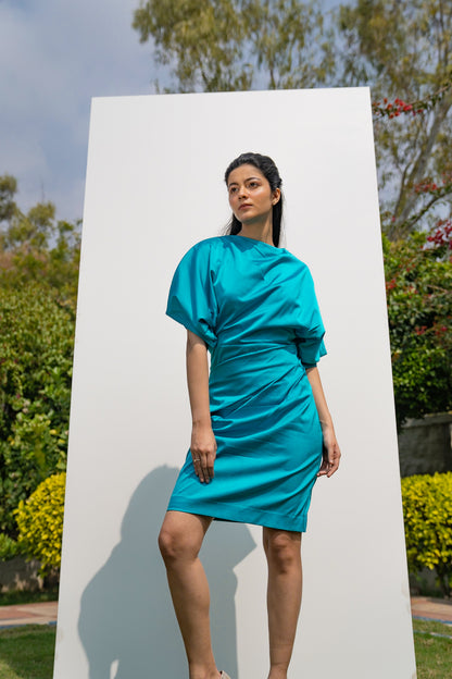 Enchanted Satin Cowl Neck Dress