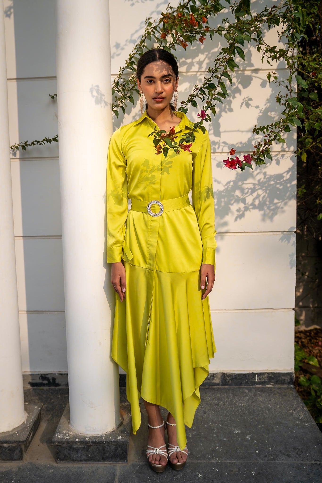 Apple Green Satin Dress House of Heather Apple Green Satin Dress House of Heather