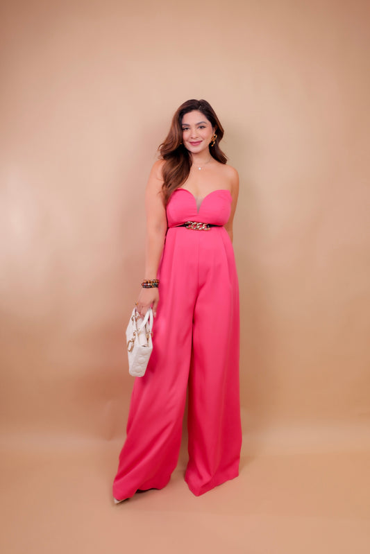 Megha Seehra in our Pink Sweetheart Neckline Jumpsuit